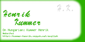 henrik kummer business card